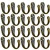 Gutapo Coffee Cup Hooks 20pcs Vintage Bronze Hooks Door Wall Closet Mounted Single Hook Hangers for Robe Coat with 46pcs Screws view 1