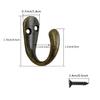 Gutapo Coffee Cup Hooks 20pcs Vintage Bronze Hooks Door Wall Closet Mounted Single Hook Hangers for Robe Coat with 46pcs Screws view 2