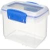 Sistema KLIP IT Rectangular Collection Food Storage Container, 33.8 oz./1 L, Clear/Blue view 1