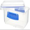 Sistema KLIP IT Rectangular Collection Food Storage Container, 33.8 oz./1 L, Clear/Blue view 2