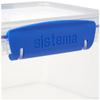 Sistema KLIP IT Rectangular Collection Food Storage Container, 33.8 oz./1 L, Clear/Blue view 3