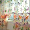 HMANE 1X2M Sheer Voile Butterfly Pattern Shade Curtain Offset Print Tulle Window Door Drape Curtain for Bedroom Living Room Balcony Coffee House (2 Panels) view 1