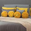 JWH 3D Flower Throw Pillow Cover Decorative Sunflower Accent Case Round Cushion Small Floral Pillowcase for Home Bed Living Room Couch Car 12 Inch Gold Yellow view 2