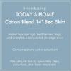 Todays Home Classic Tailored Bed Skirt Dust Ruffle, Cotton Blend Design, 14" Drop Length, King, White view 3