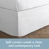 Todays Home Classic Tailored Bed Skirt Dust Ruffle, Cotton Blend Design, 14" Drop Length, King, White view 4