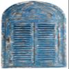 Esschert Design WD13 Mirror Louvre Distressed, Blue Finish, 39.2 x 3.9 x 75 cm view 3