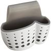 Casabella Sink Sider Faucet Caddy Sponge Holder,White & Grey view 1