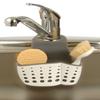 Casabella Sink Sider Faucet Caddy Sponge Holder,White & Grey view 2