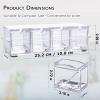 Clear Seasoning Box,V-Resourcing 4 Pieces Clear Seasoning Storage Container for Spice Salt Sugar Cruet,Condiment Jars with Spoons view 2
