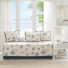 Madison Park Daybed Cover Double Sided Quilting Casual Design All Season Bedding Set with Bedskirt, Matching Shams, Decorative Pillow, 75 in x 39 in, Seashell Blue view 1
