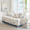 Madison Park Daybed Cover Double Sided Quilting Casual Design All Season Bedding Set with Bedskirt, Matching Shams, Decorative Pillow, 75 in x 39 in, Seashell Blue view 2
