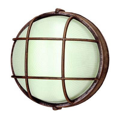 TRANS GLOBE Imports 41505 RT Transitional One Light Bulkhead from Aria Collection in Bronze/Dark Finish, 4.00 inches