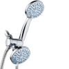 Antimicrobial/Anti-Clog High-Pressure 30-setting Shower Combo by AquaDance with Microban Nozzle Protection from Growth of Mold Mildew & Bacteria for Stronger Shower! Aqua Blue view 1