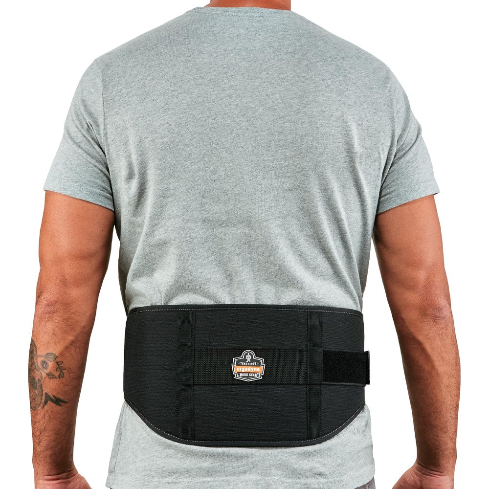 Ergodyne ProFlex 1500 Weight Lifters Style Back Support Belt, X-Large, Black