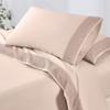 Modern Threads 4 Piece Microfiber Sheet Set  Soft Cooling Bed Sheets with Crochet Lace  Deep Pocket, Wrinkle Free, Breathable, Hotel Luxury Bedding, Blush Pink, King view 2