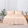 Modern Threads 4 Piece Microfiber Sheet Set  Soft Cooling Bed Sheets with Crochet Lace  Deep Pocket, Wrinkle Free, Breathable, Hotel Luxury Bedding, Blush Pink, King view 3