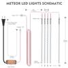 BlueFire Meteor Shower Lights, 540 LED 10-Tube 19.7" Waterproof Falling Rain Christmas Lights, Outdoor Icicle String Lights for Tree, Yard, Patio, Roof, Porch, Holiday Party Decoration (Blue) view 4