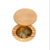 Berard Handcrafted Salt Keeper with Magnetic Lid, 4" Round, Olive Wood view 1