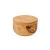 Berard Handcrafted Salt Keeper with Magnetic Lid, 4" Round, Olive Wood view 4