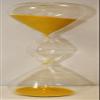 60 Minute Triple Globe Hourglass Timer w/Golden Sand view 1