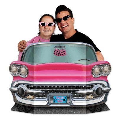 Beistle Photo Prop - Pink Convertible