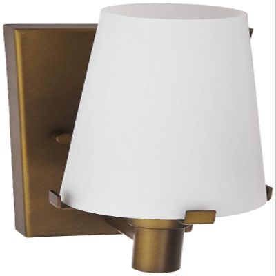 DESIGNERS FOUNTAIN Hyde Park Wall Sconce Light, 8.75 Inch Lighting Fixture for Bedroom, Bathroom and Entryway, Vintage Gold, 87901-VTG