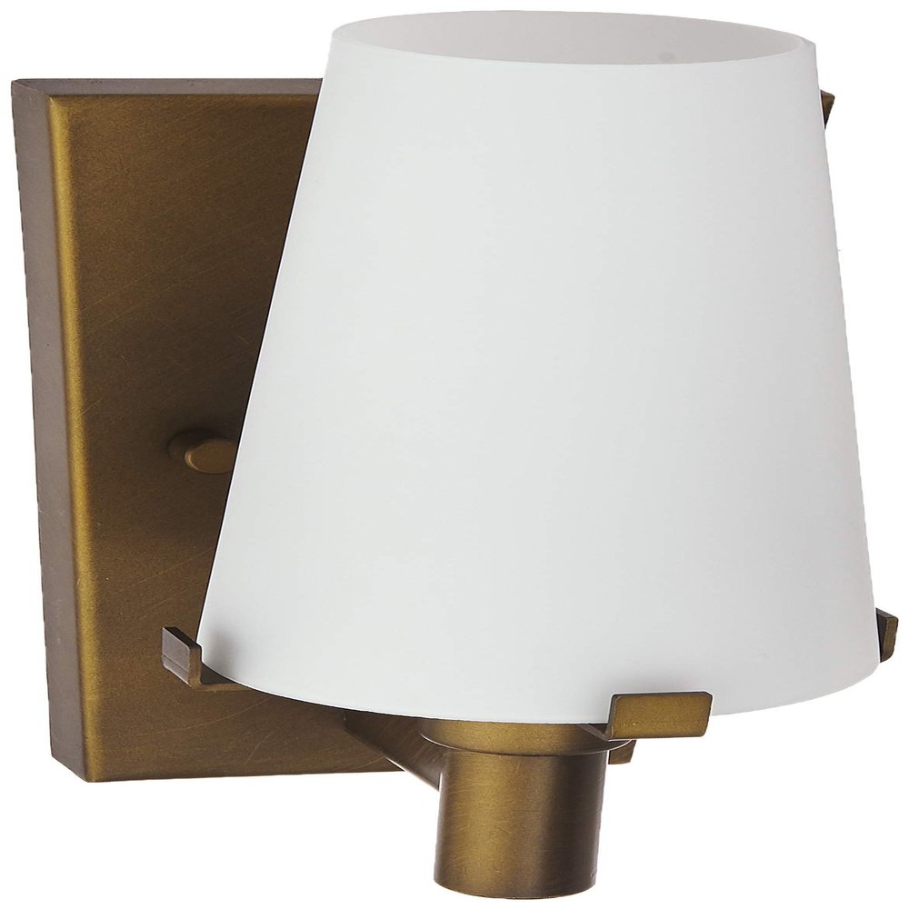 DESIGNERS FOUNTAIN Hyde Park Wall Sconce Light, 8.75 Inch Lighting Fixture for Bedroom, Bathroom and Entryway, Vintage Gold, 87901-VTG