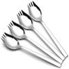 WEKTUNAA 4-pack Stainless Steel Sporks for Everyday Use,Camping Hiking Heavy Duty Flatware set,8.2-inch,7.6-inch,5.9-inch (8.2 inch) view 1