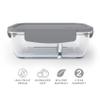 Bentgo Glass Snack - Leak-Proof Bento-Style Snack Container with Airtight Lid and Divided 2-Compartment Design - 1.75 Cup Capacity for Meal Prepping, and Portion-Controlled Snacking (Gray) view 3