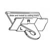 GlossyEnd Pack of 50 Pairs - High Strength Aluminum Two Piece Ceiling Hooks for Drop-Ceiling T-Bars, 50 Right and 50 Left, White Enamel Finish, Holds up to 15 lbs. 1" W x 1 "H view 4