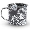 Crow Canyon Home Enamelware Mug, 12 ounce, Black/White Splatter (Single) view 1