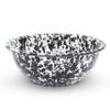 Crow Canyon Home Enamelware Cereal Bowl, 20 ounce, Black/White Splatter (Single) view 1