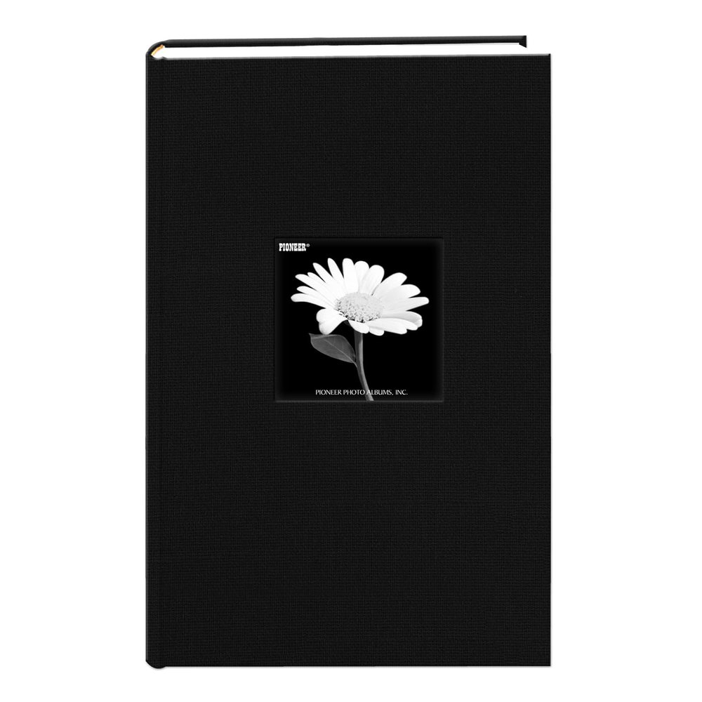 Fabric Frame Cover Photo Album 300 Pockets Hold 4x6 Photos, Deep Black