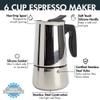 Primula 6 Cup Stovetop Espresso Coffee Maker, Stainless Steel (PES-4606) view 3