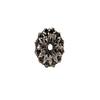 CRL 1" Antique Silver Floral Metal Mirror Rosette - Pack of 8 Rosettes, Washers and Vinyl Sleeves view 1