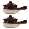 R&M International Traditional Style Ceramic 15-Ounce French Onion Soup Crocks, Polished, Set of 2 view 2