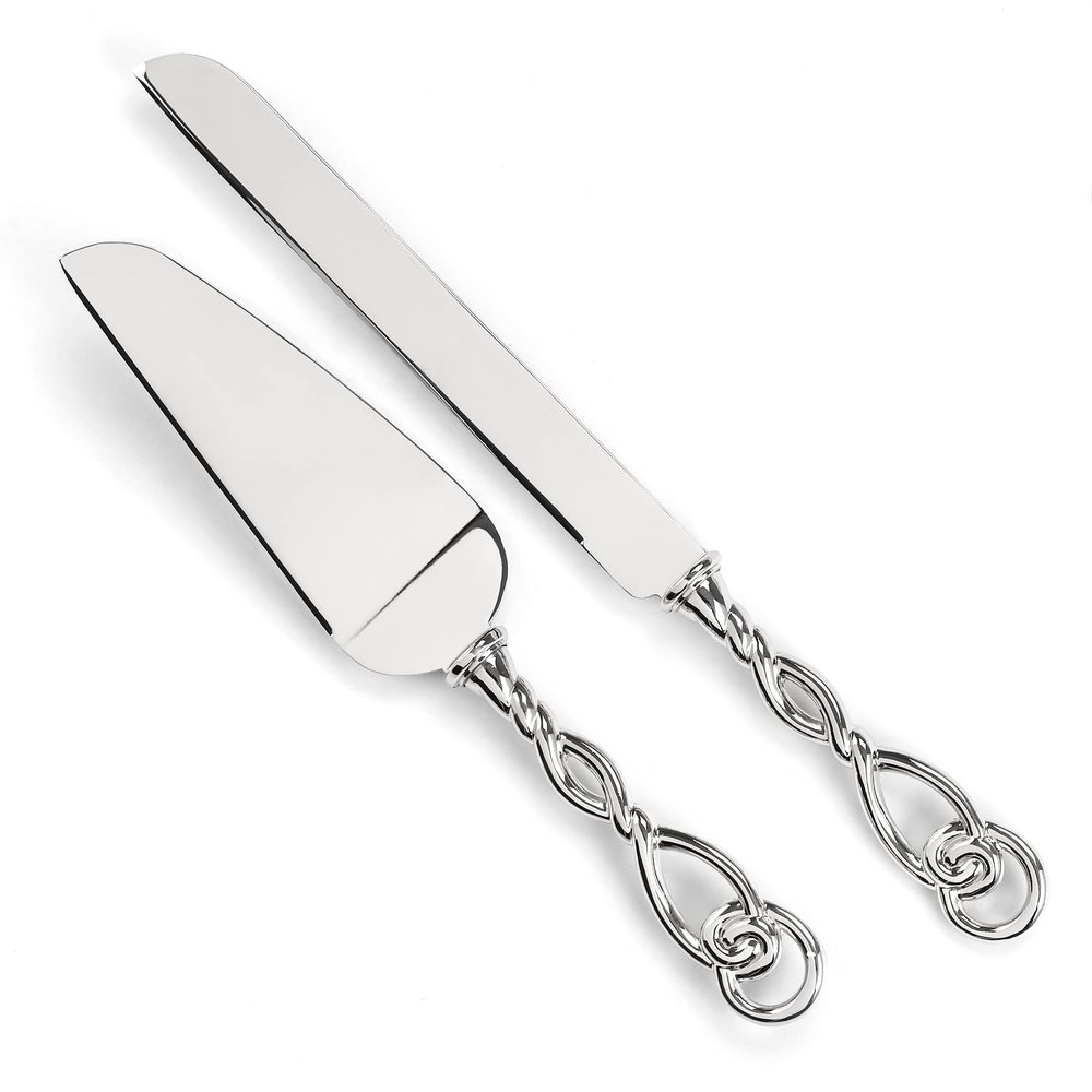 Hortense B. Hewitt Cake Knife and Server Set, Standard, Love Knot