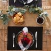 DII Basic Everyday Ribbed Tabletop 100% Cotton, Placemat Set, 13x19, Black, 6 Piece view 4