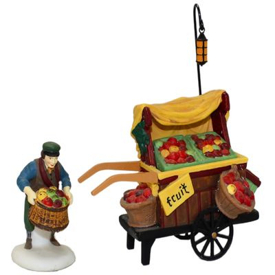 Heritage Village Collection Chelsea Market Fruit Monger & Cart by Department 56