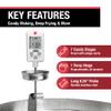 CDN Digital Thermometer Long 8'' Stainless Steel Stem, Adjustable Pot Clip, Preset Candy Stages with Audio/Visual Alerts, Instant Read For Cooking, Deep Frying & Oil - DTC450 view 2