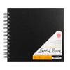 Pentalic - 7"x 7" Double Wirebound Sketchbook, 80 Sheets, Black view 1