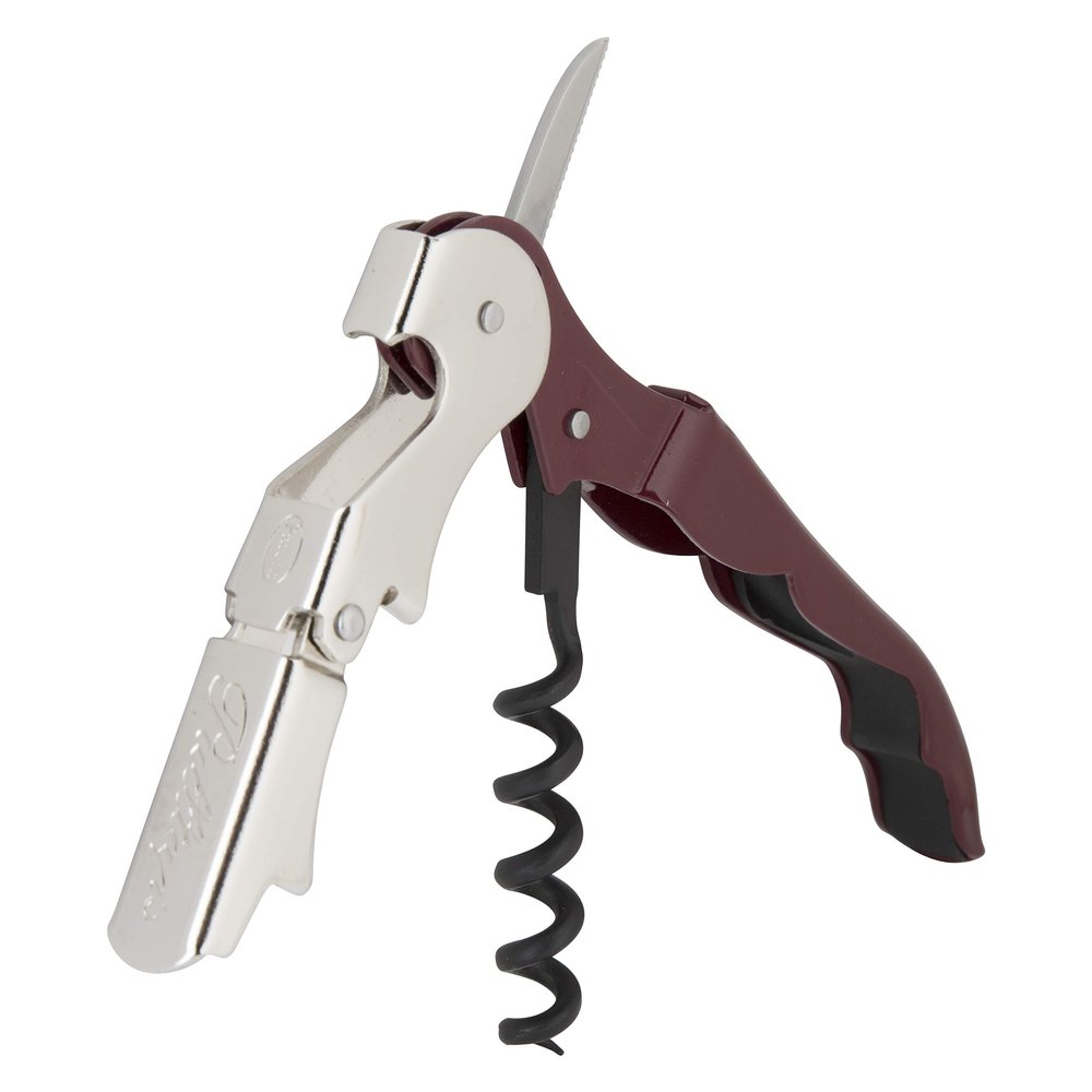 True Fabrication 0407 Burgundy Pulltap's Double-Hinged Corkscrew, Multi Color