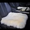 Dofover Luxurious Sheepskin Long Wool Square Car Seat Cushion Fur Covers Chair Pads White (19.7') view 1