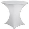 Banquet Tables Pro 30 Diameter x 42" Height White Spandex Highboy Table Cover view 1