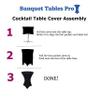 Banquet Tables Pro 30 Diameter x 42" Height White Spandex Highboy Table Cover view 4