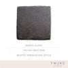 Twine Square Slate Coasters, Modern Square Coasters, Slate with Velvet Backing, Protect Tables and Surfaces, Black, Set of 4 view 2