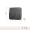 Twine Square Slate Coasters, Modern Square Coasters, Slate with Velvet Backing, Protect Tables and Surfaces, Black, Set of 4 view 3