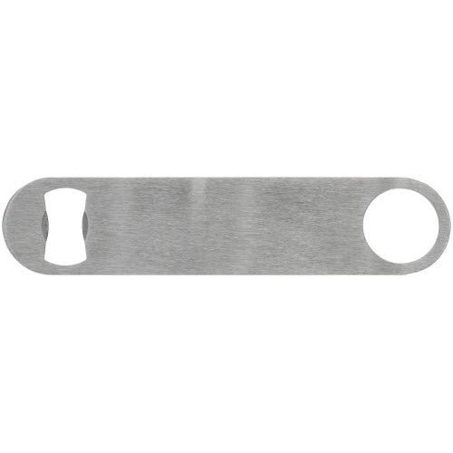 Bottle Opener - Stainless Steel - Removes Bottle Caps and Pries Open Jars - Thumb Hole for Firm Grip - Personalized Engraved Text - 7"  1.5"  1.8" Thick