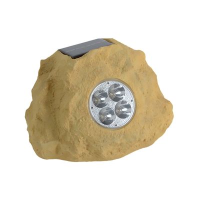 HOMEBRITE Set of 3 Solar Power Spot Lights, Jumbo, Sandstone Rock, Model 33837/3