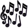 Black Plastic Musical Notes view 1